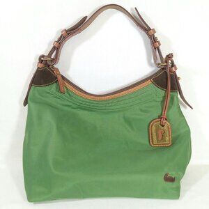 Dooney & Bourke Large Erica Nylon and Leather Bag Green